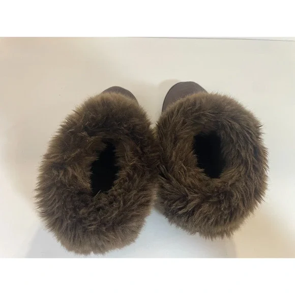 Isotoner Women's Recycled Brown Microsuede Mallory Boot Slippers Size 7.5-8 - Picture 10 of 12